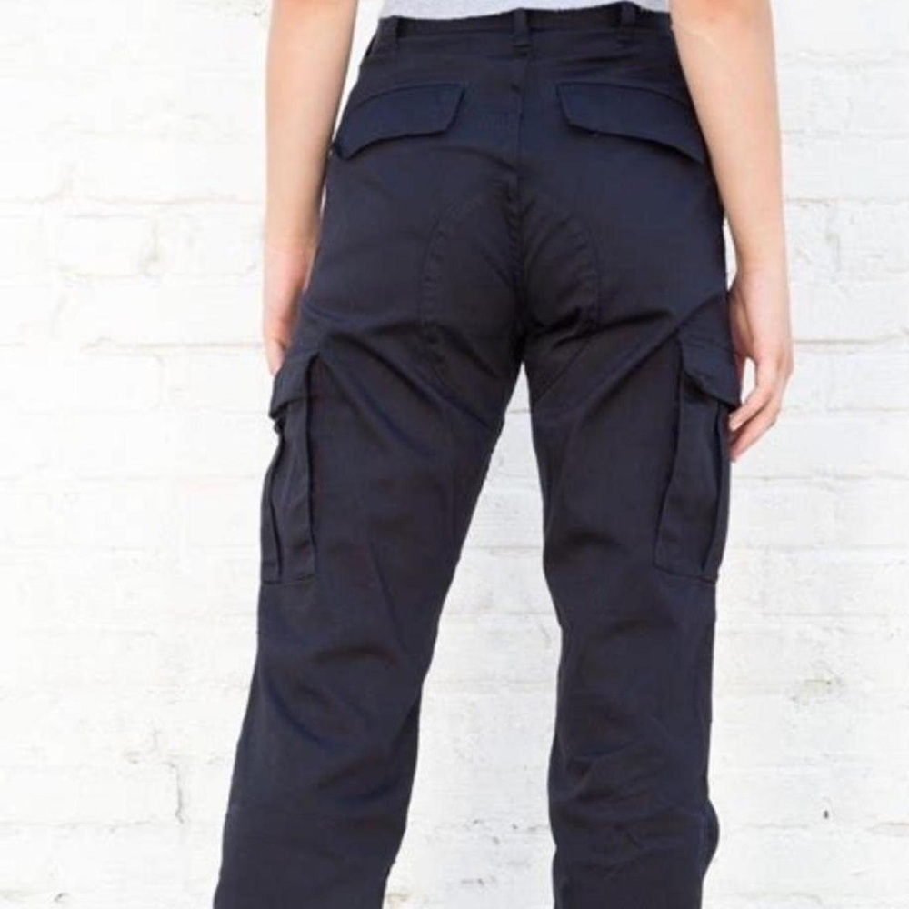 Brandy Melville Piper Worker Cargo Pants Navy Blue sz S High Rise Straight Leg